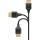 Goobay Slim High-Speed-HDMI-Kabel mit Ethernet, 4K @ 60Hz (schwarz, 3 Meter)