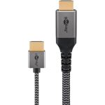 Goobay Plus Slim High-Speed-HDMI-Kabel mit Ethernet, 4K @ 60Hz (grau, 2 Meter)