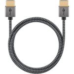 Goobay Plus Slim High-Speed-HDMI-Kabel mit Ethernet, 4K @ 60Hz (grau, 2 Meter)