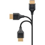 Goobay Slim High-Speed-HDMI-Kabel mit Ethernet, 8K @ 60Hz (schwarz, 0,5 Meter)