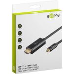 Goobay USB Adapterkabel, USB-C Stecker > HDMI Stecker, 4K / 60Hz (schwarz, 1 Meter)