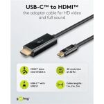 Goobay USB Adapterkabel, USB-C Stecker > HDMI Stecker, 4K / 60Hz (schwarz, 1 Meter)
