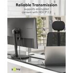 Goobay USB Textil-Adapterkabel, USB-C Stecker > HDMI Stecker, 4K / 60Hz (schwarz/silber, 2 Meter)
