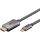 Goobay USB Textil-Adapterkabel, USB-C Stecker > HDMI Stecker, 4K / 60Hz (schwarz/silber, 2 Meter)