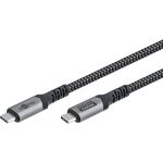 Goobay USB4 Gen 3x2 Kabel, USB-C Stecker > USB-C Stecker, 40Gbit/s (schwarz/grau, 0,5 Meter, PD, Laden mit bis zu 240 Watt)