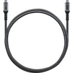 Goobay USB4 Gen 3x2 Kabel, USB-C Stecker > USB-C Stecker, 40Gbit/s (schwarz/grau, 0,5 Meter, PD, Laden mit bis zu 240 Watt)