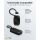 Goobay Powerbank 5.000 mAh, integriertes USB-C Kabel 13cm, 20 Watt (schwarz, 5 Ah, 1x USB-A, 1x USB-C, PD, QC)