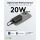 Goobay Powerbank 5.000 mAh, integriertes USB-C Kabel 13cm, 20 Watt (schwarz, 5 Ah, 1x USB-A, 1x USB-C, PD, QC)