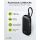 Goobay Powerbank 5.000 mAh, integriertes USB-C Kabel 13cm, 20 Watt (schwarz, 5 Ah, 1x USB-A, 1x USB-C, PD, QC)