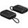 Goobay Powerbank 10.000 mAh, integriertes USB-C Kabel 13cm, 20 Watt (schwarz, 10 Ah, 1x USB-A, 2x USB-C, PD, QC)