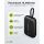 Goobay Powerbank 10.000 mAh, integriertes USB-C Kabel 13cm, 20 Watt (schwarz, 10 Ah, 1x USB-A, 2x USB-C, PD, QC)