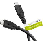 Goobay USB4 Gen 3x2 Kabel, USB-C Stecker > USB-C Stecker, 40Gbit/s (schwarz, 0,5 Meter, PD, Laden mit bis zu 100 Watt)