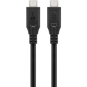 Goobay USB4 Gen 3x2 Kabel, USB-C Stecker > USB-C Stecker, 40Gbit/s (schwarz, 1 Meter, PD, Laden mit bis zu 100 Watt)