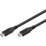Goobay USB4 Gen 3x2 Kabel, USB-C Stecker > USB-C Stecker, 40Gbit/s (schwarz, 1 Meter, PD, Laden mit bis zu 100 Watt)