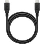 Goobay USB4 Gen 3x2 Kabel, USB-C Stecker > USB-C Stecker, 40Gbit/s (schwarz, 1 Meter, PD, Laden mit bis zu 100 Watt)