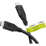 Goobay USB4 Gen 3x2 Kabel, USB-C Stecker > USB-C Stecker, 40Gbit/s (schwarz, 1 Meter, PD, Laden mit bis zu 100 Watt)