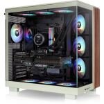 Thermaltake View 380 XL WS ARGB Matcha Green (hellgrün/holz, Tempered Glass x 2, Holzstruktur)