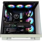 Thermaltake View 380 XL WS ARGB Matcha Green (hellgrün/holz, Tempered Glass x 2, Holzstruktur)