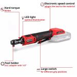Einhell Power X-Change Akku-Ratschenschrauber TE-RW 18/60 Li-Solo, 18Volt (rot/schwarz, ohne Akku und Ladegerät, 3/4", nutzbar als Handratsche)
