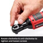 Einhell Power X-Change Akku-Ratschenschrauber TE-RW 18/60 Li-Solo, 18Volt (rot/schwarz, ohne Akku und Ladegerät, 3/4", nutzbar als Handratsche)