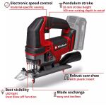 Einhell Power X-Change Akku-Stichsäge TE-JS 18/100 Li - Solo, 18Volt (rot/schwarz, ohne Akku und Ladegerät)