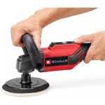 Einhell Poliermaschine und Schleifmaschine CC-PO 1100/150 CE (rot/schwarz, 1.100 Watt, Schleifscheibe Ø 150mm)
