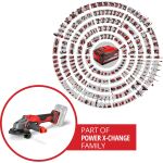 Einhell Professional Akku-Winkelschleifer AXXIO 18/115, 18Volt (rot/schwarz, ohne Akku und Ladegerät)