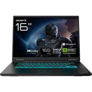 GIGABYTE GAMING A16 3VHK3DE894SH (schwarz, AMD Ryzen 7 260, NVIDIA GeForce RTX 5060, 16 GB DDR5, 1 TB (1 TB SSD), Windows 11 Home)