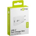 Goobay USB-C PD GaN Schnellladegerät Slim (30 W) (weiß)