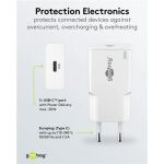 Goobay USB-C PD GaN Schnellladegerät Slim (30 W) (weiß)