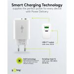Goobay USB-C PD GaN Dual-Schnelladegerät 30 W (weiß)