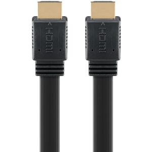 Goobay High Speed HDMI 2.1 Flachkabel mit Ethernet 8K / 60 Hz (schwarz, 1,5 Meter, 48 Gbit/s)