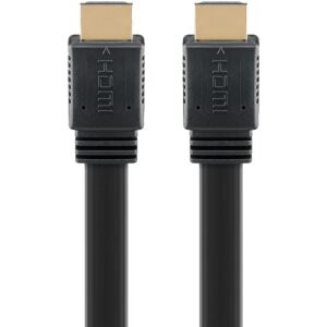 Goobay High Speed HDMI 2.1 Flachkabel mit Ethernet 8K / 60 Hz (schwarz, 3 Meter, 48 Gbit/s)