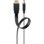 Goobay High Speed HDMI 2.1 Flachkabel mit Ethernet 8K / 60 Hz (schwarz, 3 Meter, 48 Gbit/s)