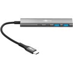 Goobay Slim 4-Port USB-C auf USB-C/USB-A 5 Gbit/s (grau)