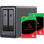 Ugreen DXP2800 + 2x 4 TB Seagate IronWolf HDD Bundle