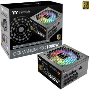 Thermaltake Germanium Pro RGB 1000W (schwarz, 1x 12-Pin High Power GPU, 4x PCIe, Kabelmanagement, 1000 Watt)