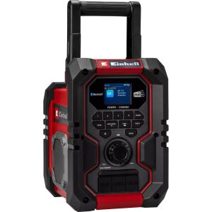Einhell TE-CR 18 Li DAB+/FM/BT - Solo (rot/schwarz, Bluetooth, AUX, USB, ohne Akku und Ladegerät)