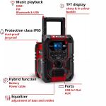 Einhell TE-CR 18 Li DAB+/FM/BT - Solo (rot/schwarz, Bluetooth, AUX, USB, ohne Akku und Ladegerät)