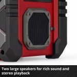 Einhell TE-CR 18 Li DAB+/FM/BT - Solo (rot/schwarz, Bluetooth, AUX, USB, ohne Akku und Ladegerät)