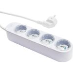 Shelly Steckdosenleiste Power Strip 4 Gen4 (weiß, 1,5 Meter Kabel, mit Energiemessung)