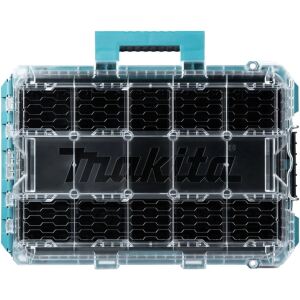 Makita MAKTRAK Organizer tief M (blau/transparent, Transparenter Deckel)