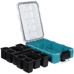 Makita MAKTRAK Organizer tief M (blau/transparent, Transparenter Deckel)