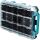 Makita MAKTRAK Organizer flach M (blau/transparent, Transparenter Deckel)