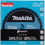 Makita Kreissägeblatt EFFICUT E-24848, Ø 415mm, 35Z (Bohrung 30mm, für Akku-Handkreissägen)
