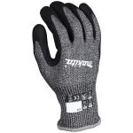 Makita Arbeitshandschuhe P-84735, Gr. XL (10), Schnittfestigkeit F/7 (schwarz/grau, 1 Paar)