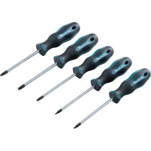 Makita Schraubendreher-Set E-10534, 5-tlg (schwarz/blau,  Ergonomisch, gummierter Handgriff)