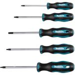 Makita Schraubendreher-Set E-10534, 5-tlg (schwarz/blau,  Ergonomisch, gummierter Handgriff)