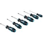 Makita Schraubendreher-Set E-10528, 6-teilig (schwarz/blau, Ergonomisch, gummierter Handgriff)