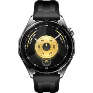 Huawei Watch GT 6 46mm (Atum-B19F) (schwarz, schwarzes Fluorelastomerarmband)